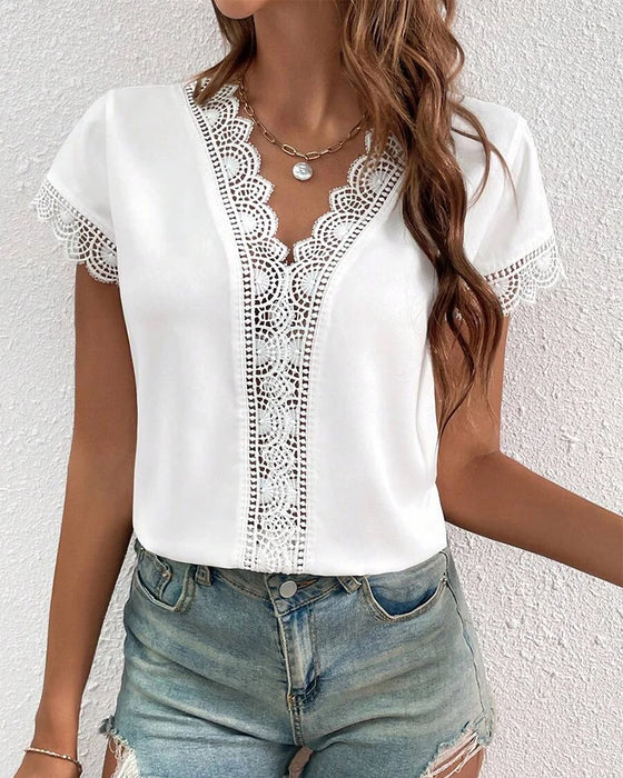 T-Shirt Blonde Hul Ensfarvet