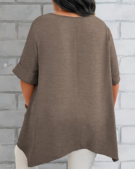 T-Shirt Løs Sidelomme
