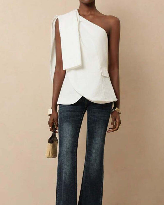 Bluse Off-Shoulder Kors Bindebånd Design