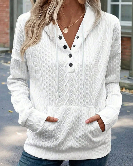 Hoodie Knap Lomme Casual