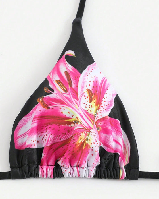 Badedragt Sexig Trykt Tre Dele