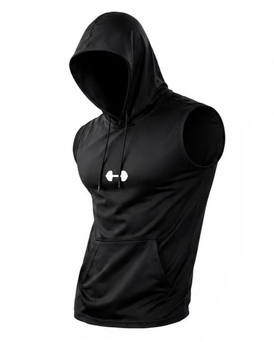 Tank Top Hættetrøje Ærmeløs Snor