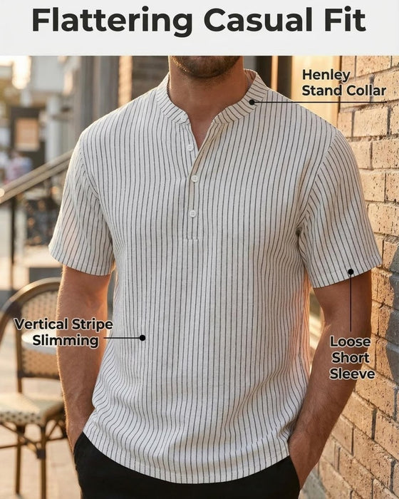 Herre T-shirt Afslappet Stribet