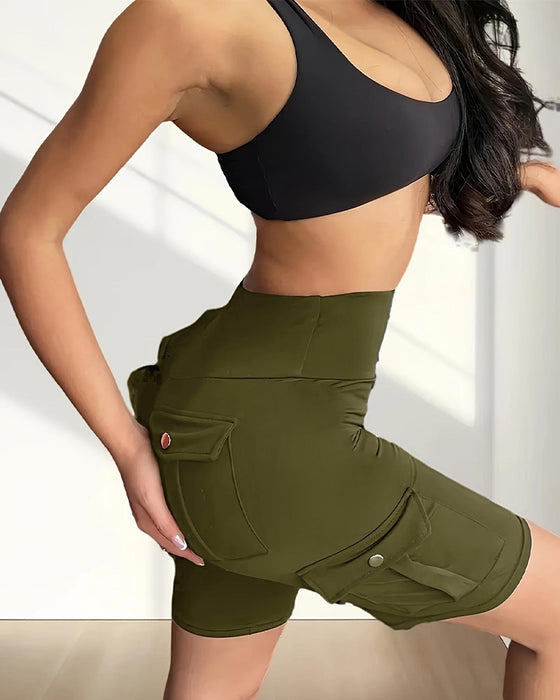 Leggings Enkeltspænde Ensfarvet Yoga