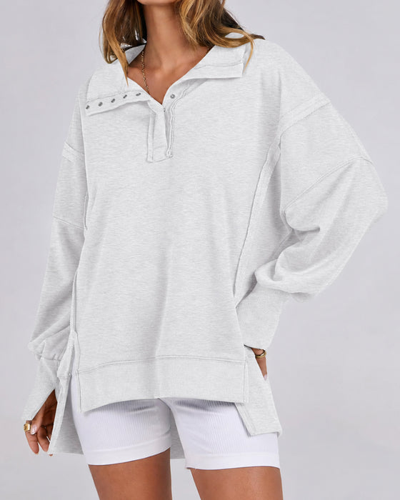 Sweatshirt Enfarvet Langærmet