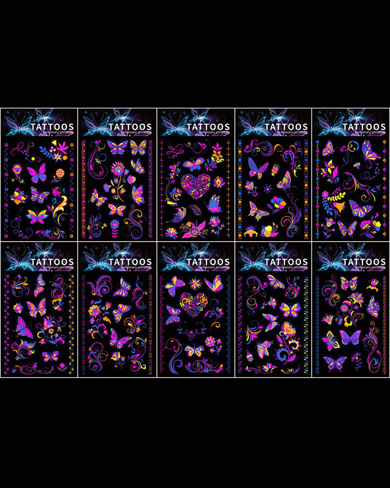 Fluorescerende Tatoveringsklistermærker