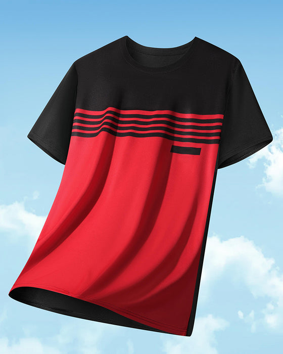 Herre T-Shirt Åndbar Hurtigtørrende Korte Ærmer