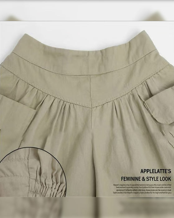Shorts Løse Høj Talje Slankende