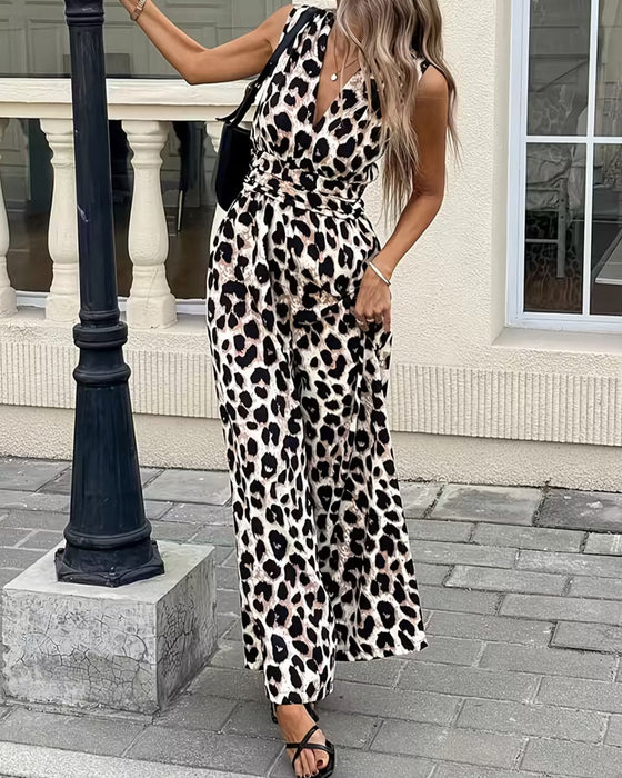 Hoppdragt Leopard Tryk Ærmeløs