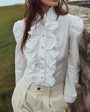 Bluse Fransk Blonder Rysling