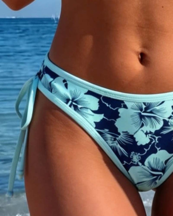 Bikini Blomstret Trekant Kop Bind