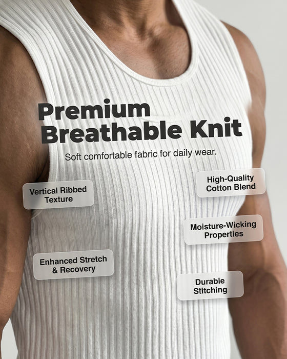 Tank Top Ensfarvet Lodret Stribet