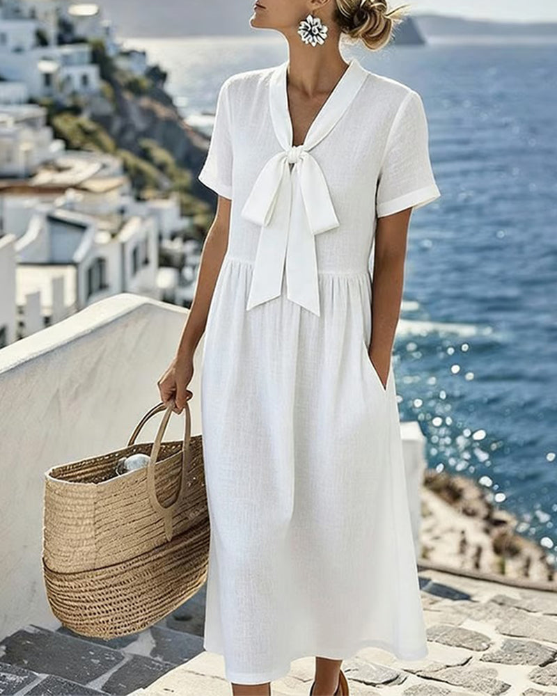 Kjole Elegant Kortærmet A-Linje