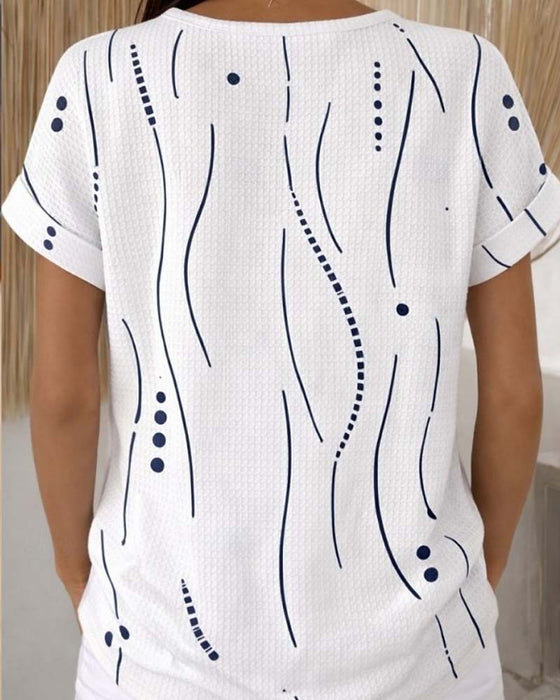 T-Shirt Rund Hals Kortærmet