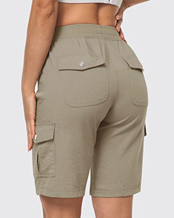 Kvinders Shorts Hurtigtørrende Cargoshorts Med Lommer