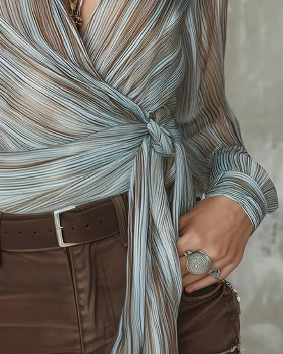 Bluse Slag Stribe Twist Knude