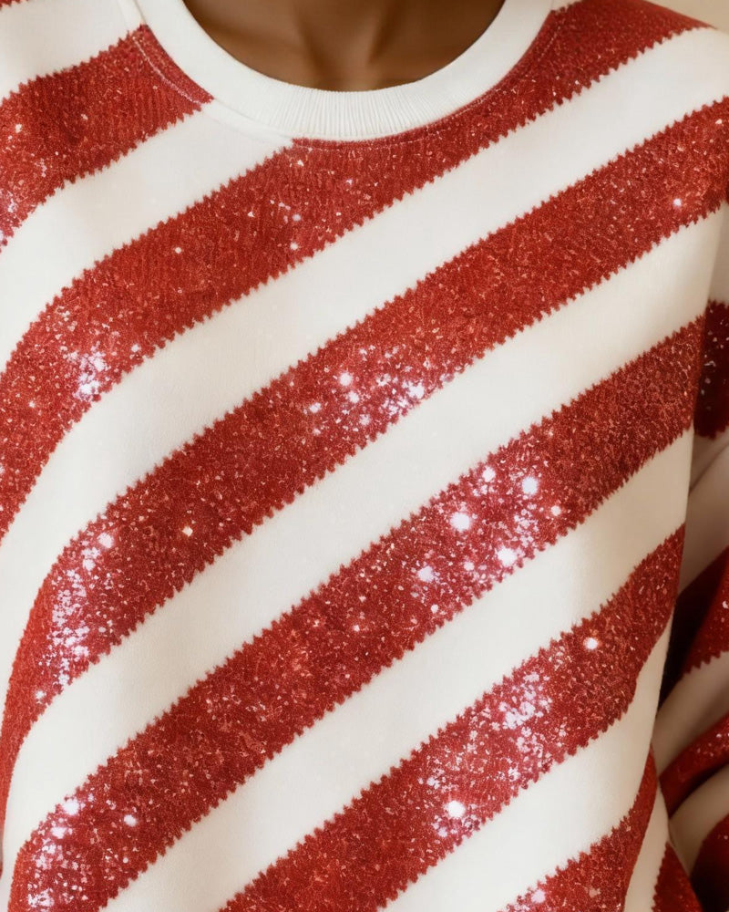 Sweatshirt Med Bådringning Og Rund Halsudskæring