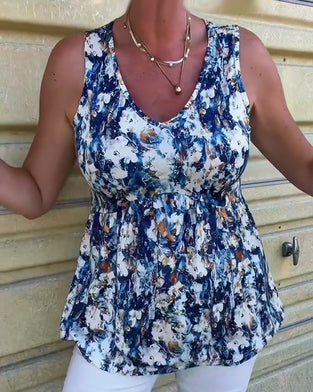 Tanktop Sexet Printet Ærmeløs