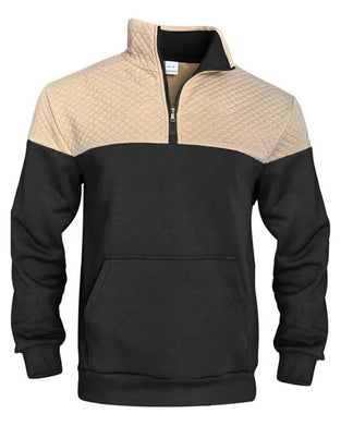 Herre Sweatshirt Farveblok Flip Lynlås