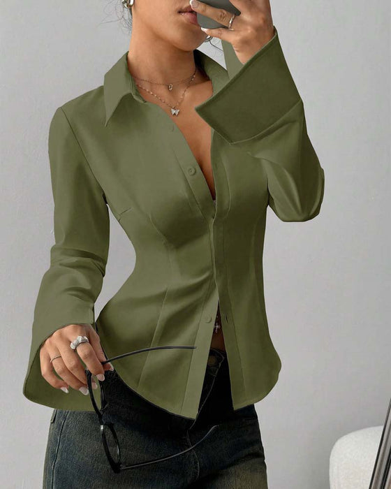 Eleganant Slim-Fit Damskjorte