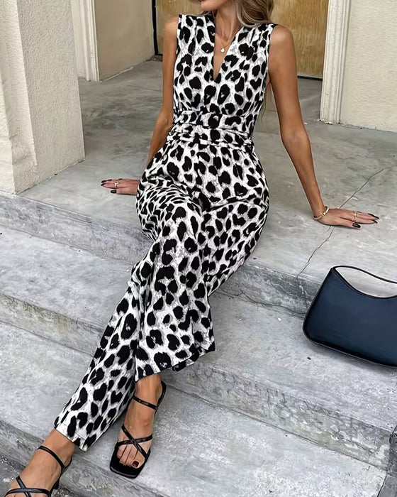 Hoppdragt Leopard Tryk Ærmeløs