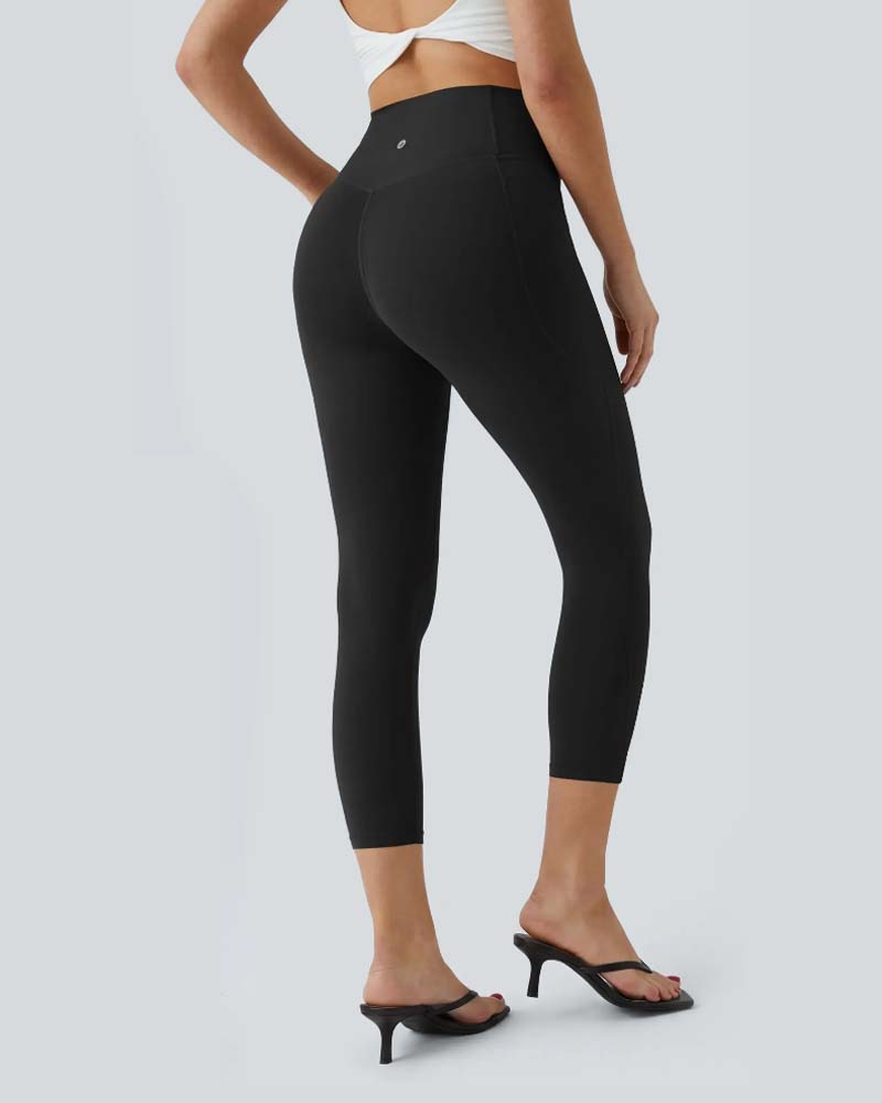 Leggings Høj Talje Syv-Ottendedele Formende Yoga