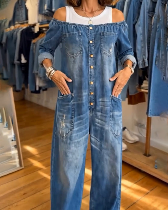 Jumpsuit Langærmet Farveblok