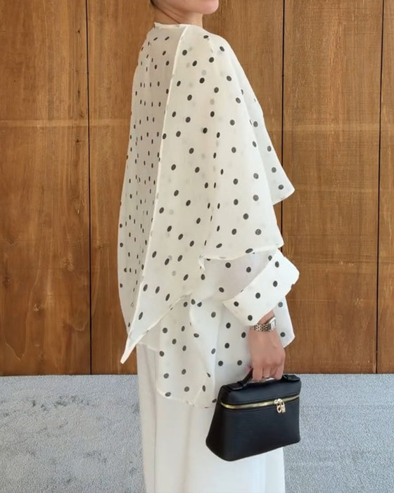 Bluse Polka Dot Uregelmæssig