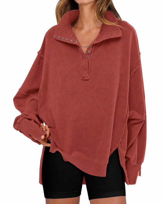 Sweatshirt Enfarvet Langærmet