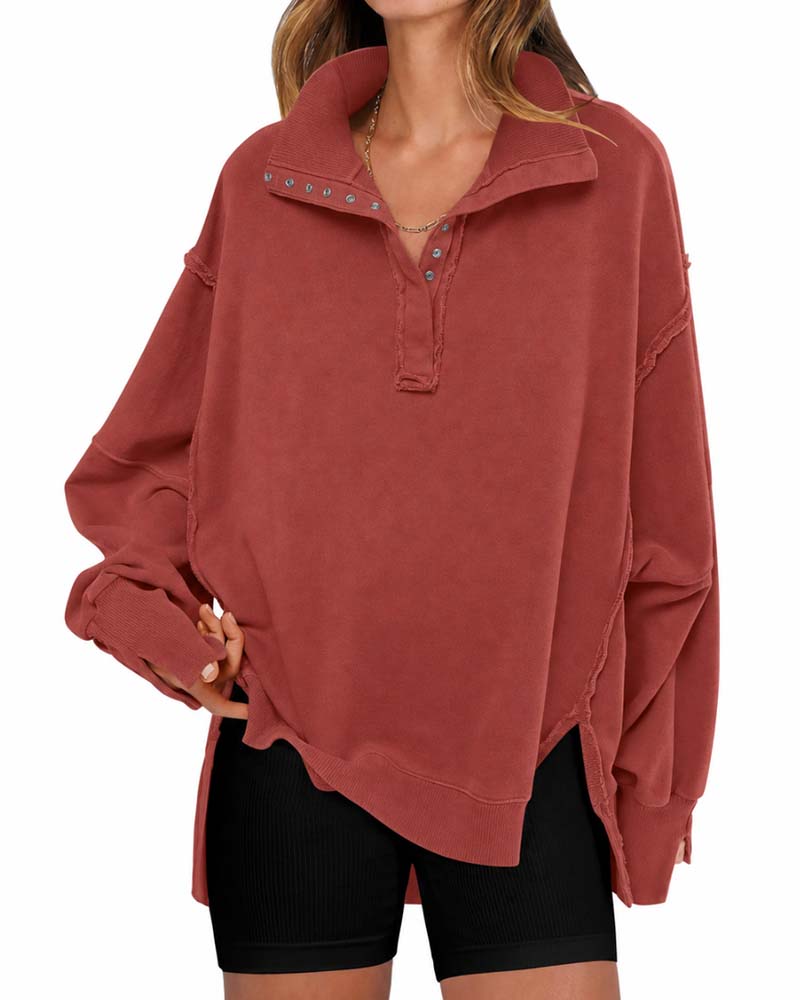Sweatshirt Enfarvet Langærmet