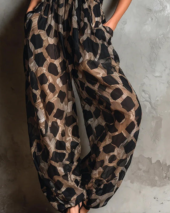 Jumpsuit Leopardskindseler Bredt Ben