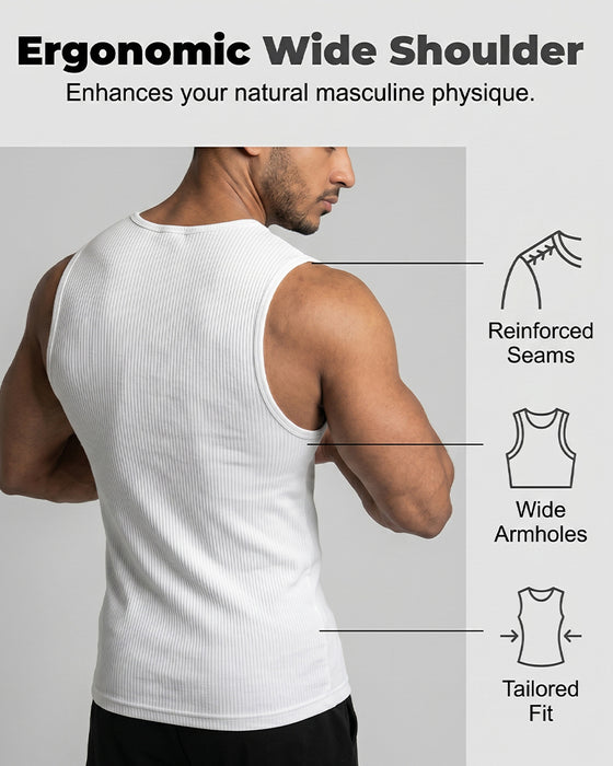 Tank Top Ensfarvet Lodret Stribet