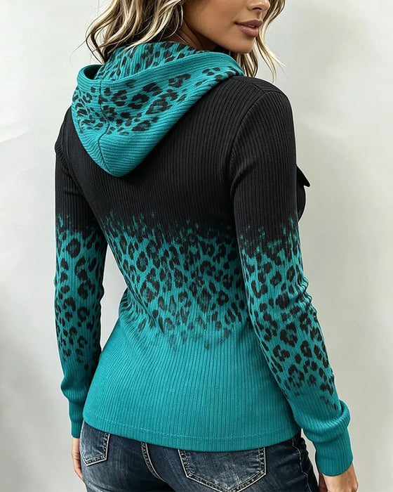 Top Lynlås Ombre Leopard