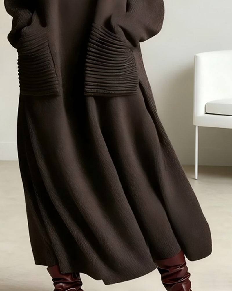 Kjole Med Høj Hals Og Lomme-Design