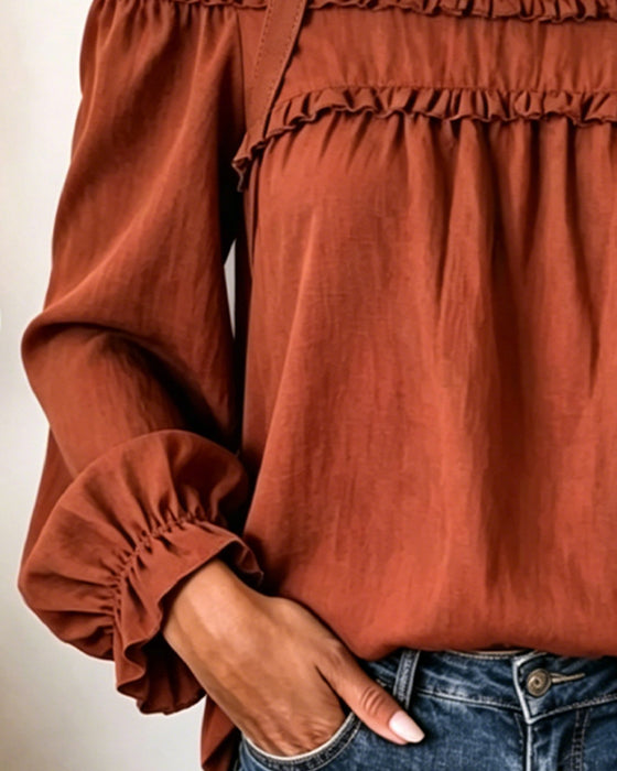 Bluser Off-Shoulder Spaghetti Strop Puff Ærme