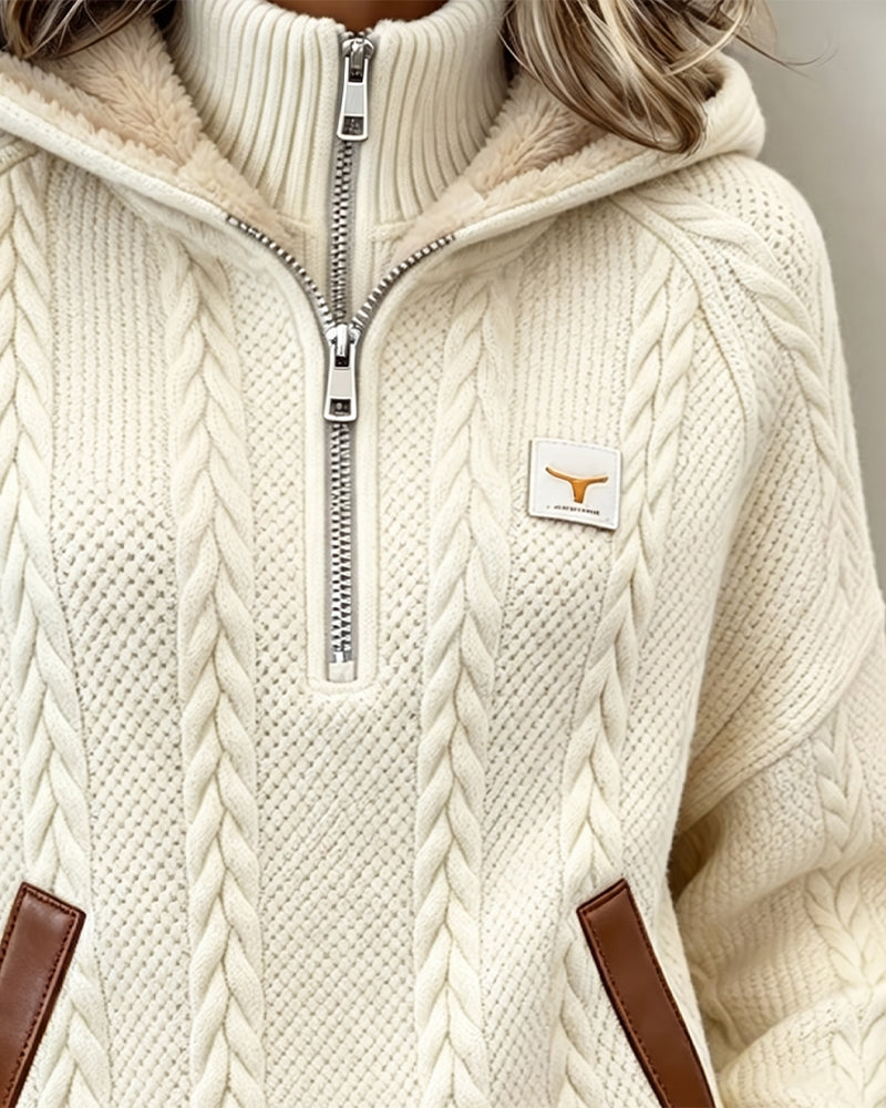 Hoodie Lynlås Casual Turtleneck