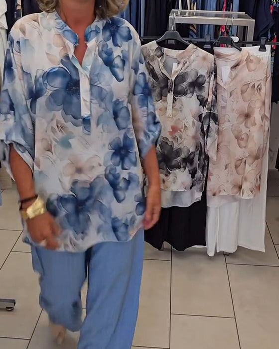Bluse Akvarel Blomstret Casual