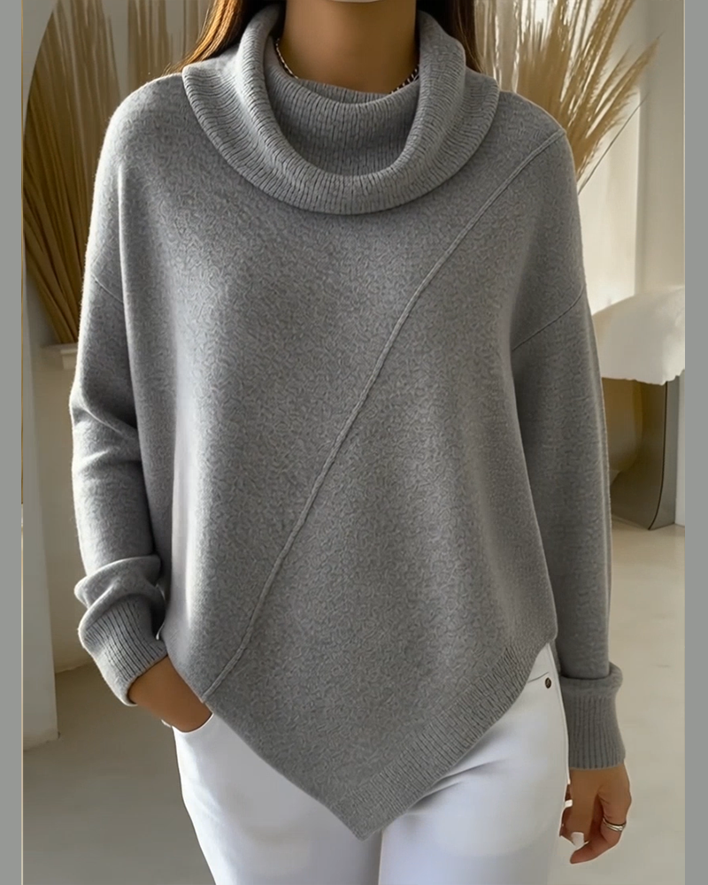 Sweater Asymmetrisk Kuhals