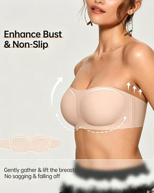 Bh Stropløs Ensfarvet Push-Up