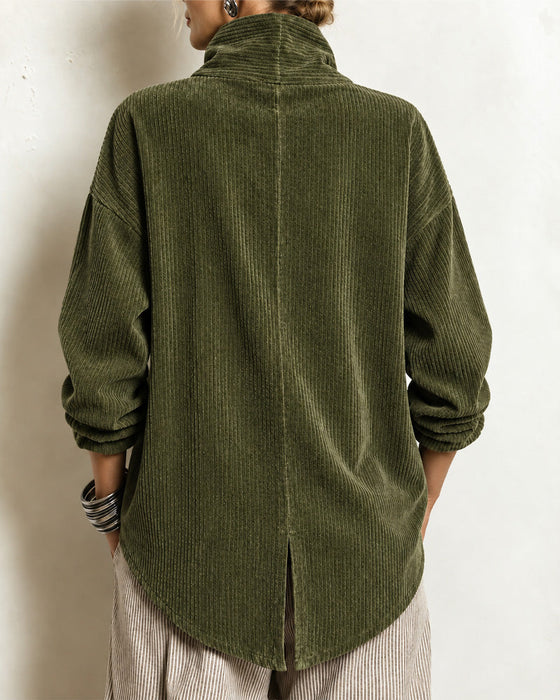 Frakke Turtleneck Knap Løs