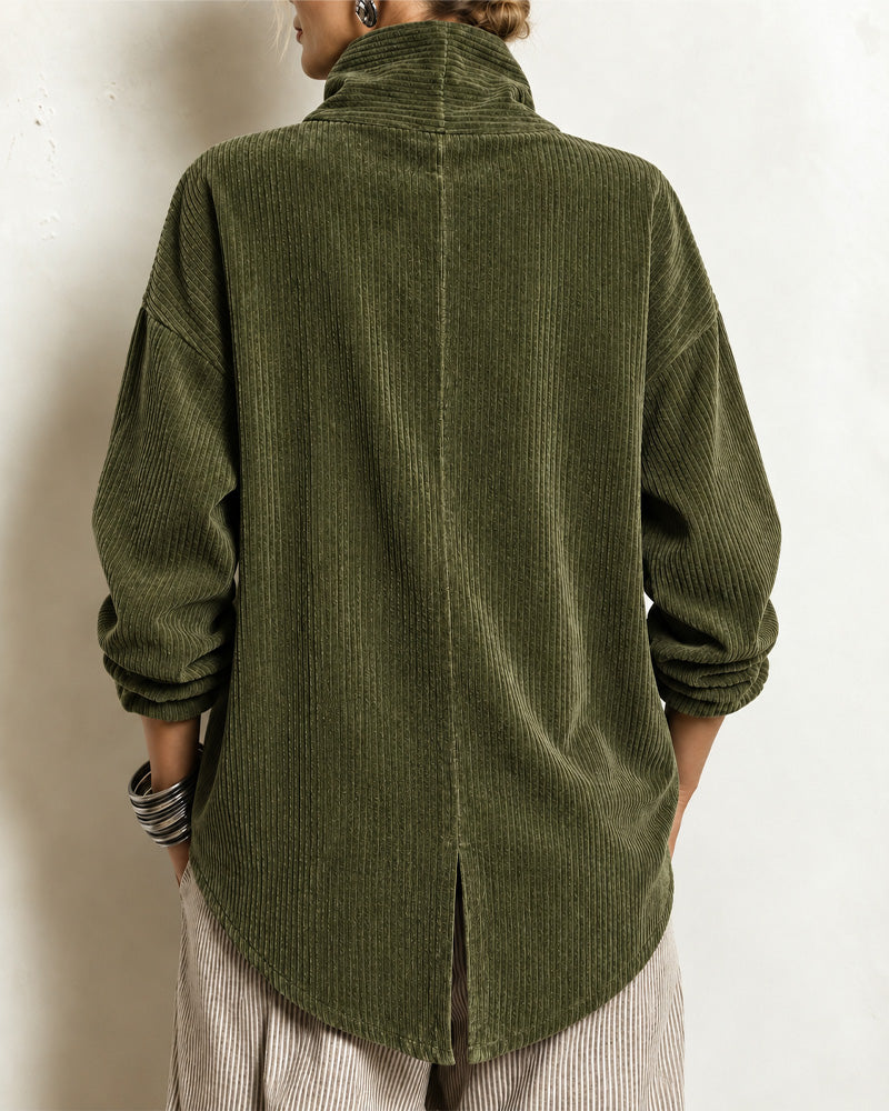 Frakke Turtleneck Knap Løs