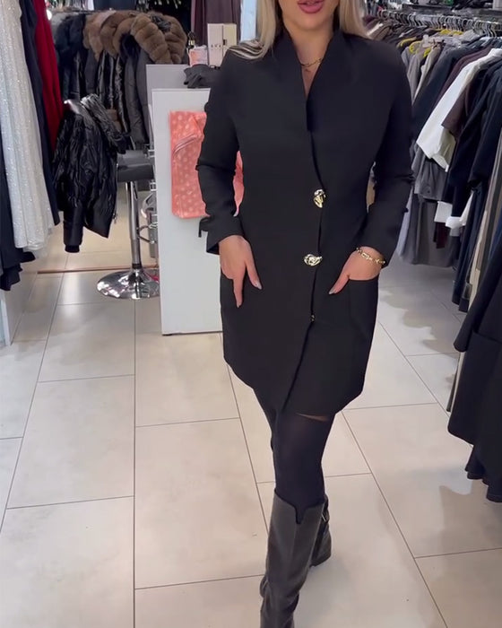 Kjole Stålske MetalKnap Dragt