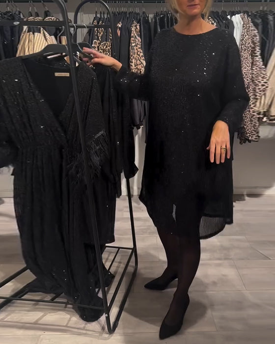 Kjole Elegant Backless Strappy Sequin