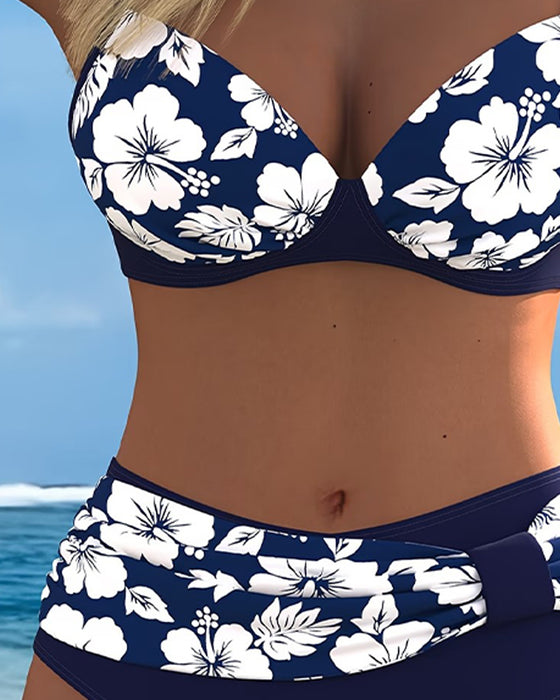 Bikinis Hibiscus Tryk Todelt