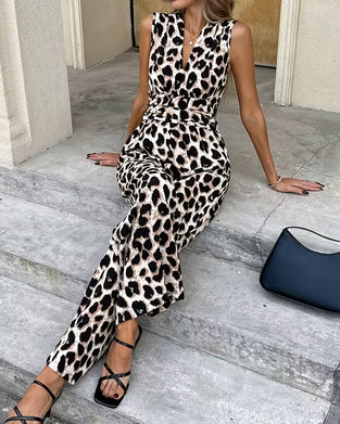 Hoppdragt Leopard Tryk Ærmeløs