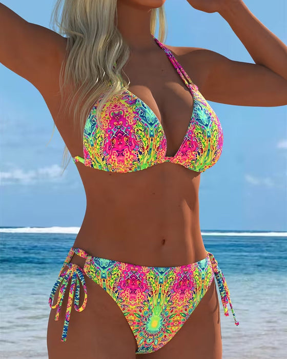 Bikini Farvet Hals Tryk