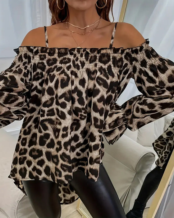 Bluse Leopardmønstret Top