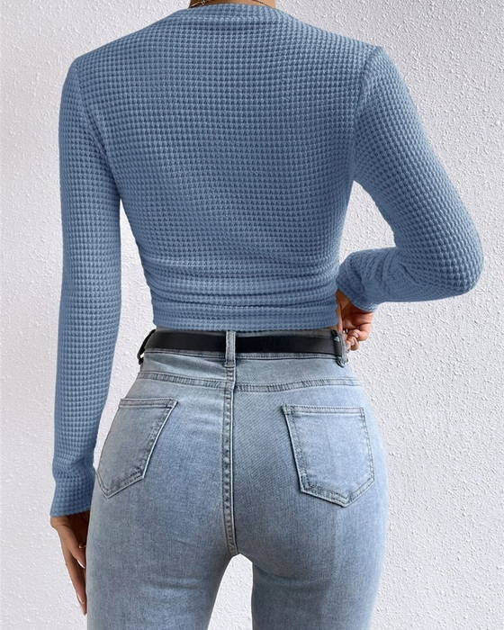 Top Slim Fit Alsidig Lang Ærme