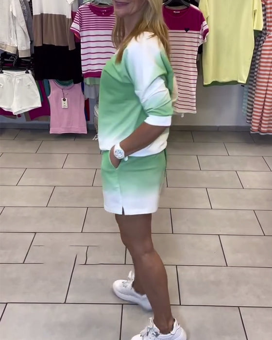 Sæt Langærmede V-Hals Gradient Sport