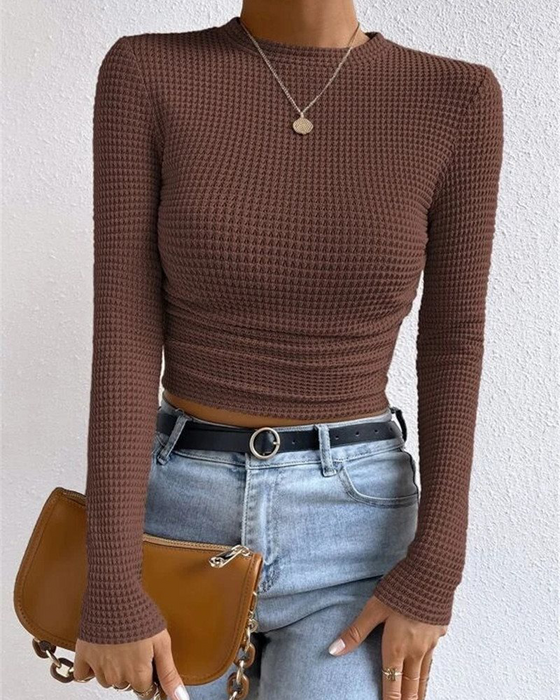 Top Slim Fit Alsidig Lang Ærme